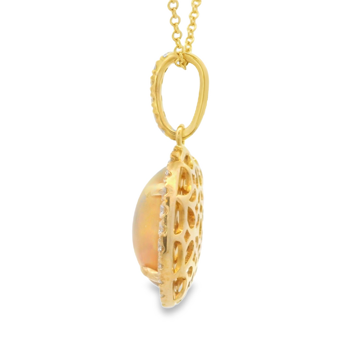 OPAL & DIAMOND PENDANT