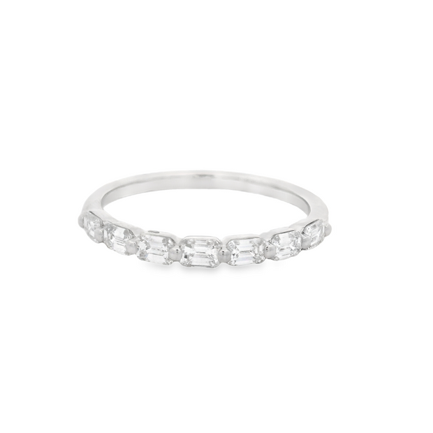 Emerald Diamond Wedding Band - 2/3 Ct
