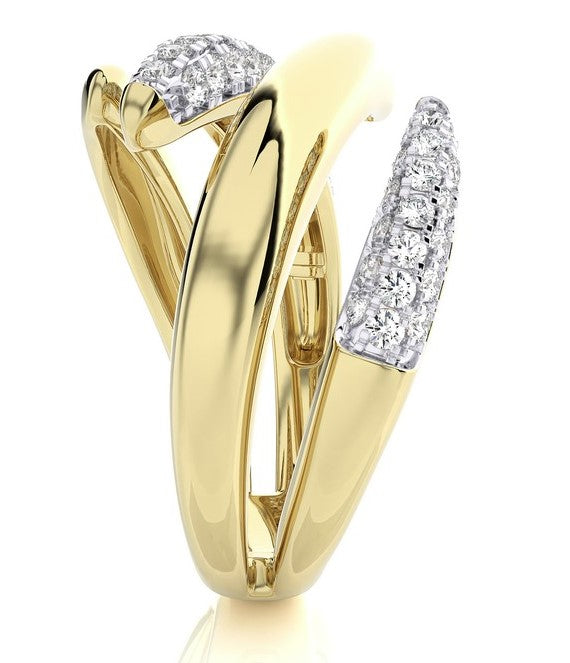 Diamond Bypass Ring