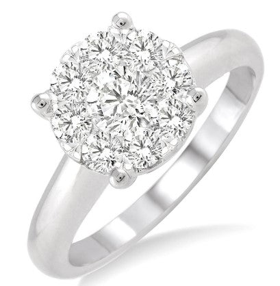 LOVEBRIGHT ROUND CUT DIAMOND RING (1.0CTTW)