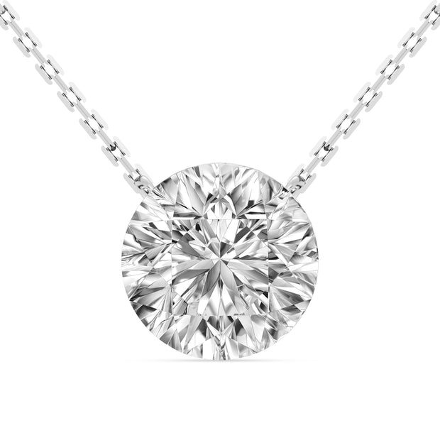 Bare Brilliance 1.53Ct Round Lab Grown Diamond Solitaire Pendant Necklace
