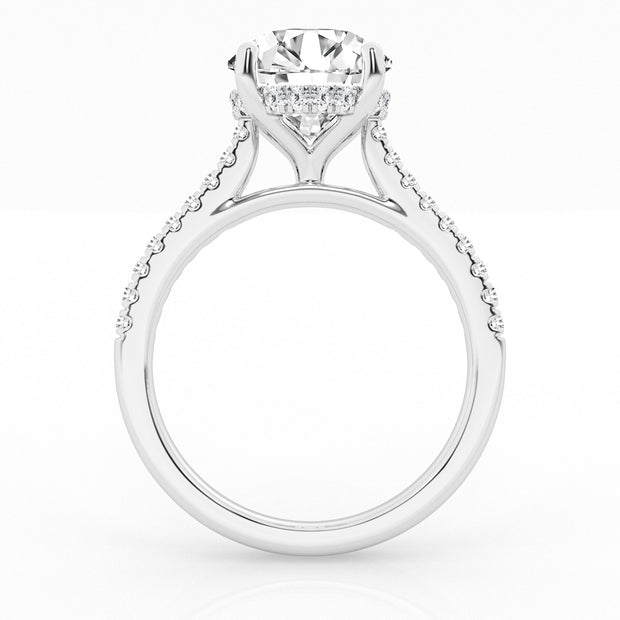 Diamond Wedding Set - 4 Ct Round Center