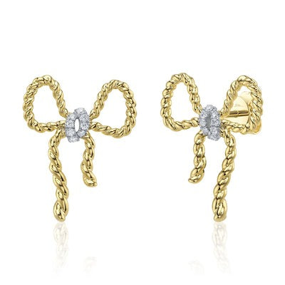 Shy Creation - Diamond Bow Post Earrings
