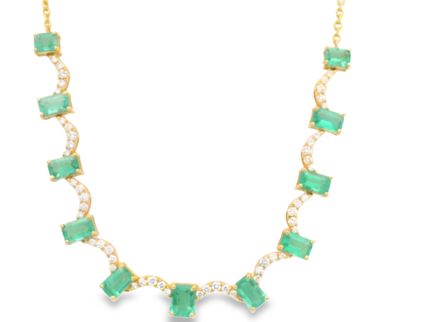 Emerald & Diamond Necklace