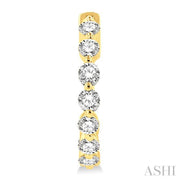 Inside-Out Diamond Round Hoop Earrings - 2Cttw