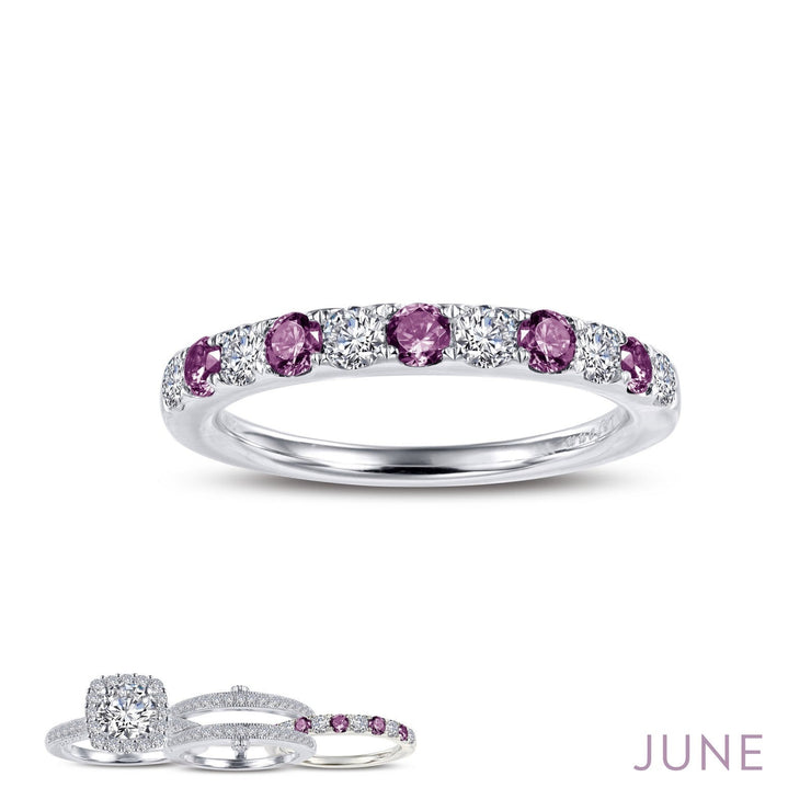 LAFONN - ALEXANDRITE & SIMULATED DIAMOND RING - JUNE