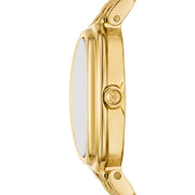 Tory Burch - Oval Watch Gold Tone & Malachite Dial