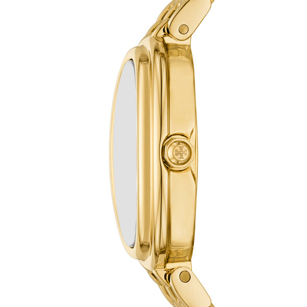 Tory Burch - Oval Watch Gold Tone & Malachite Dial