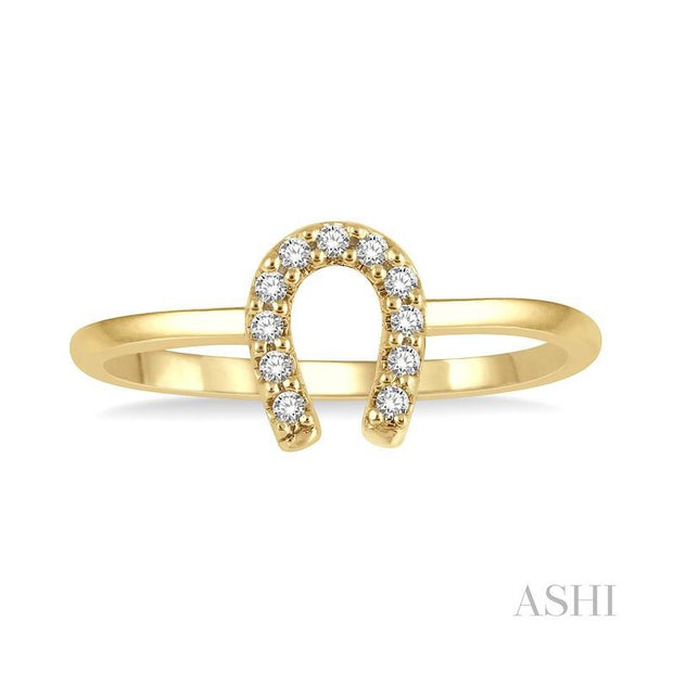 Ashi - Petite Diamond Horseshoe Ring