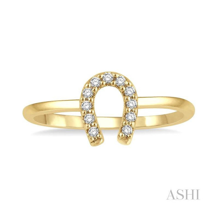 Ashi - Petite Diamond Horseshoe Ring