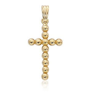 BEADED CROSS PENDANT