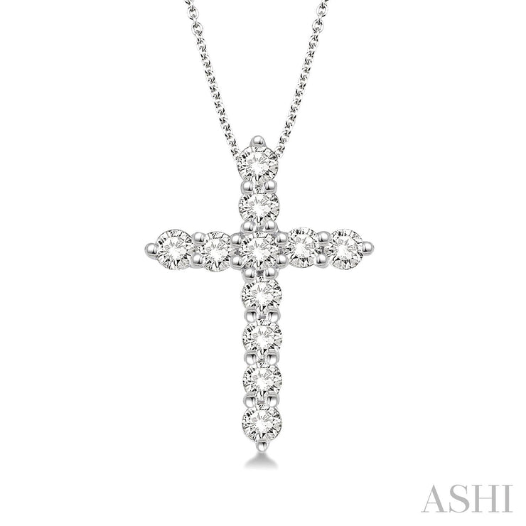 ASHI - DIAMOND CROSS NECKLACE