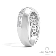 Couture Duchess Baguette Knife Edge Wide Diamond Fashion Ring