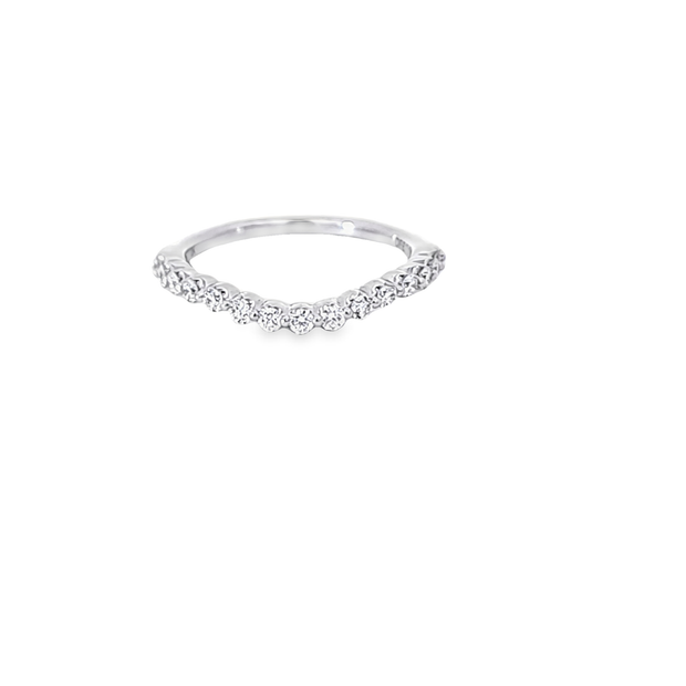 PAVE DIAMOND CONTOUR WEDDING BAND – 0.35 TCW