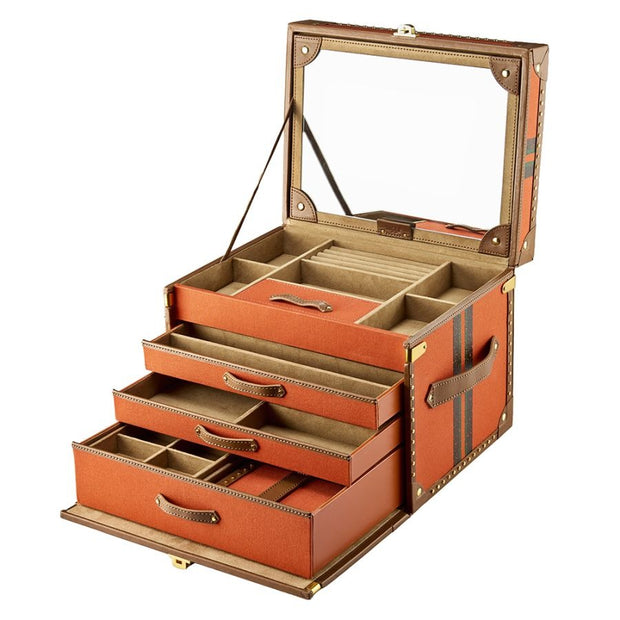 Wolf - Ida Trunk Jewelry Box - Orange
