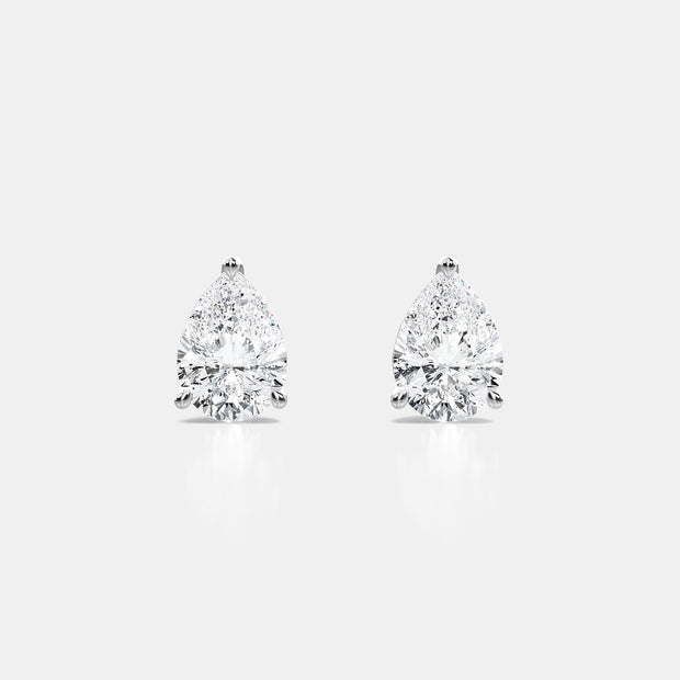 Pear Diamond Stud Earrings