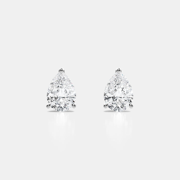 Pear Diamond Stud Earrings