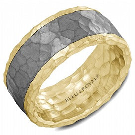 CROWN RING - HAMMERED BAND