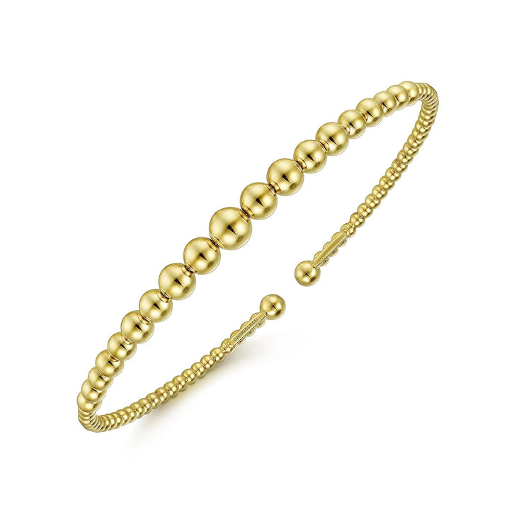 GABRIEL & CO - 14K Yellow Gold Bujukan Open Bangle