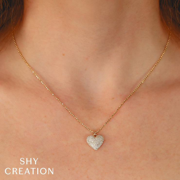 Shy Creation - Diamond Heart Pendant