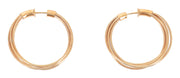 DNA Spring 5 Strand Hoop Earrings