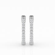 DIAMOND IN & OUT HOOP EARRINGS - 1 TCW