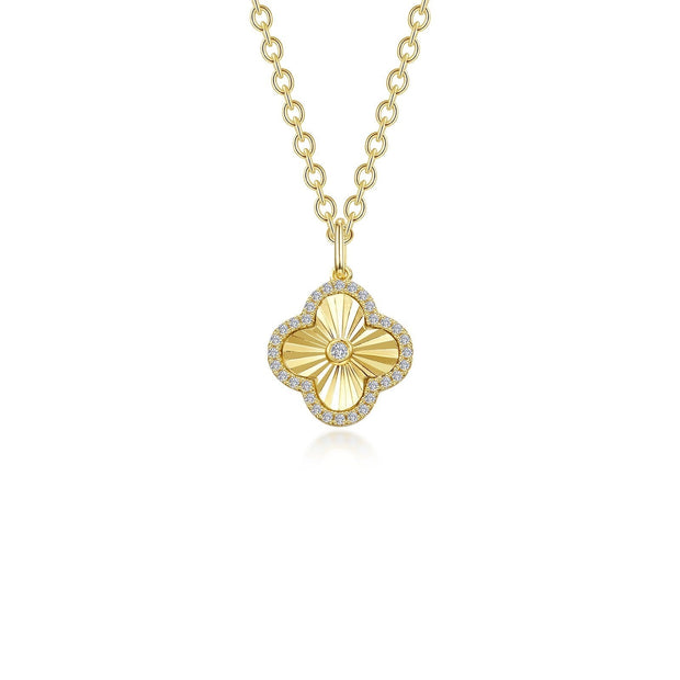 LAFONN - GLITTERING CLOVER NECKLACE
