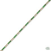 EMERALD & DIAMOND TENNIS BRACELET