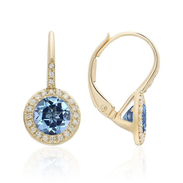 LUVENTE – BLUE TOPAZ & DIAMOND EARRINGS