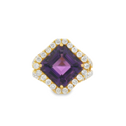Amethyst & Diamond Ring