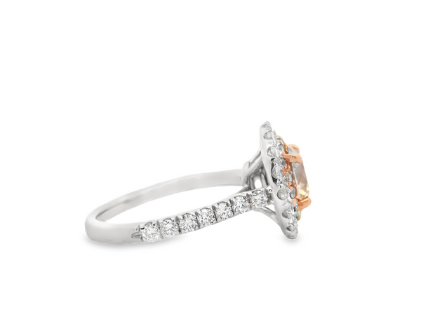 Champagne & White Diamond Ring