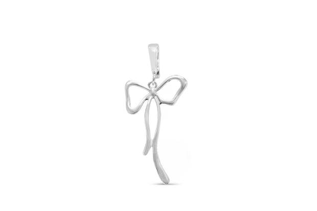CHARM ERA - Elongated Bow - Silver