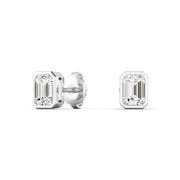 Emerald Diamond Stud Earrings