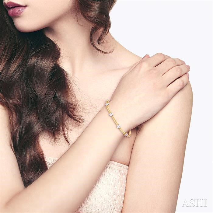 Paperclip Lovebright Diamond Fashion Bracelet