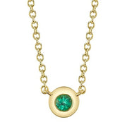 SHY CREATION - BEZEL SET EMERALD PENDANT