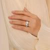 Alloy Yellow Plated Graduating Cubic Zirconia Clover Smart Ring Enhancer With 15=0.50ctw Round CZ's