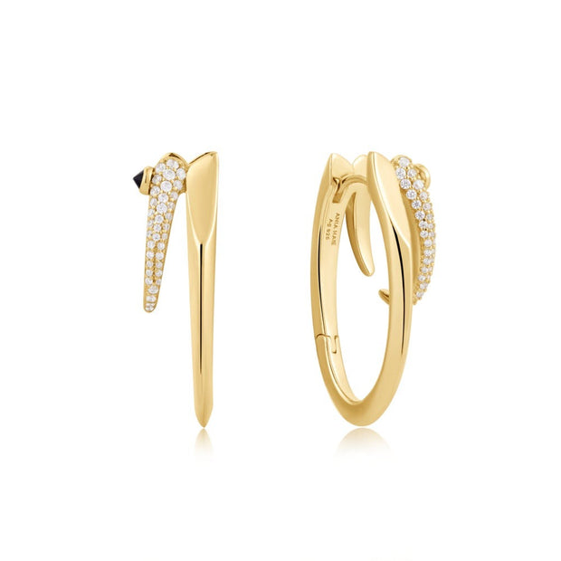 ANIA HAIE - GOLD SPARKLE DOUBLE HOOP EARRINGS
