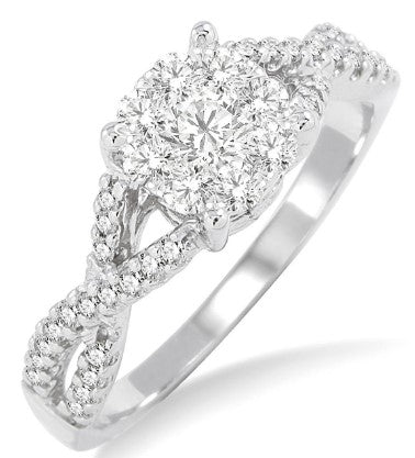 ASHI - DIAMOND CLUSTER ENGAGEMENT RING