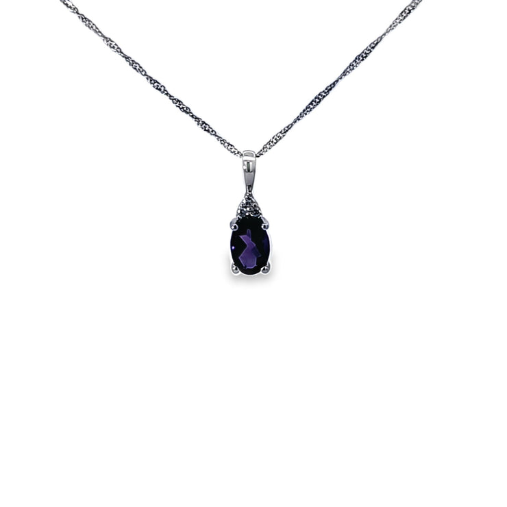 AMETHYST & DIAMOND PENDANT