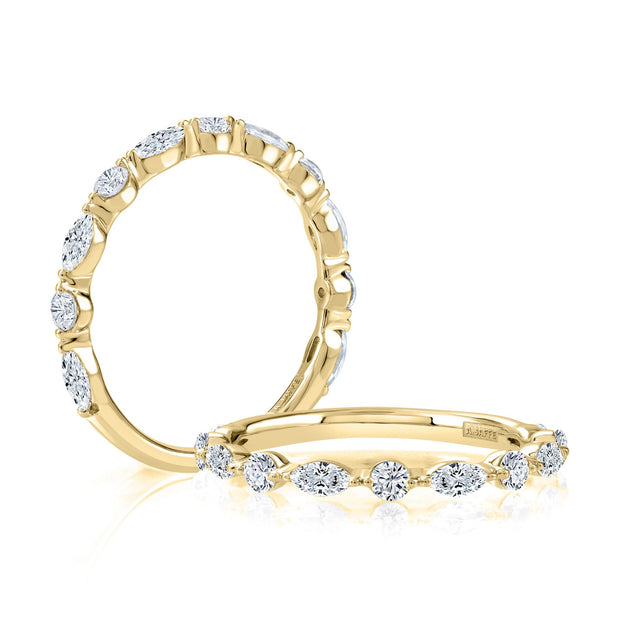 A Jaffe - Alternating Shapes Wedding Band