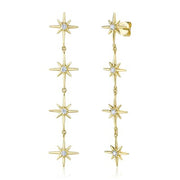 SHY CREATION - DIAMOND STAR DANGLE EARRINGS