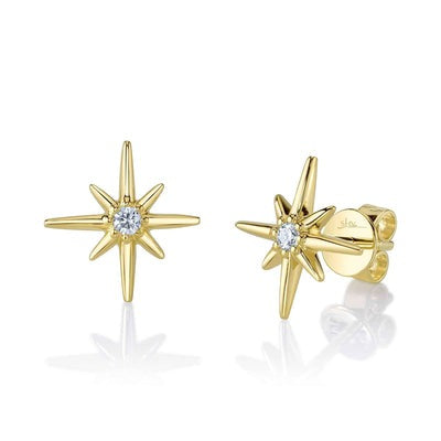 Shy Creation - Diamond Star Post Earrings