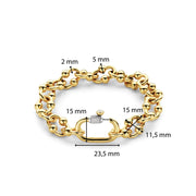 TI SENTO - GOLD PLATED STERLING SILVER CHUNKY BRACELET