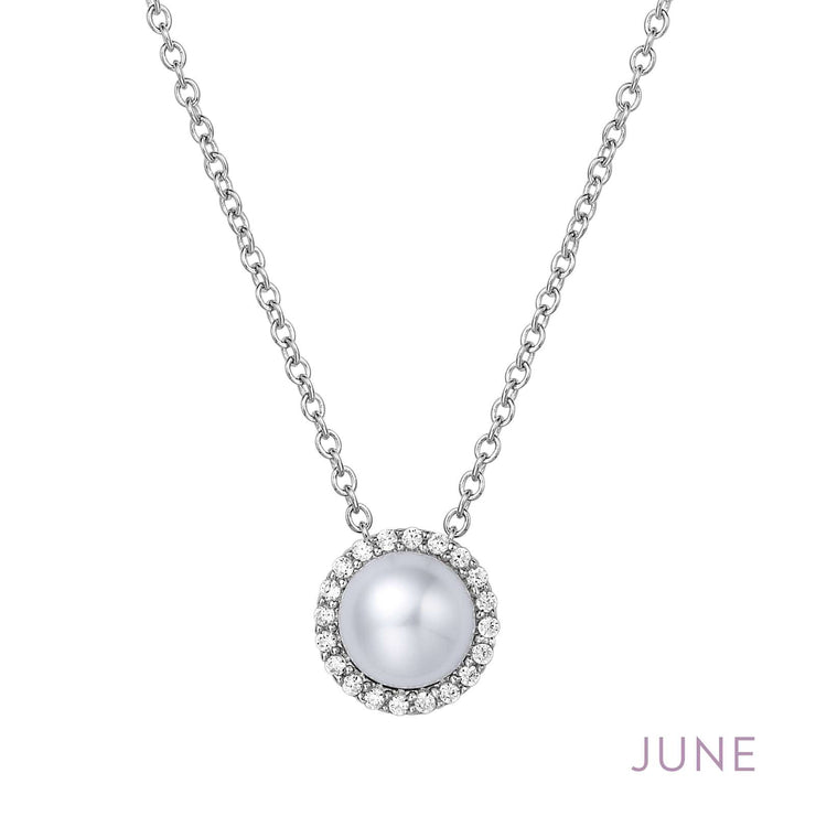 LAFONN - PEARL & SIMULATED DIAMOND PENDANT