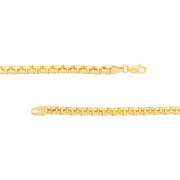 YELLOW GOLD ROUND BOX BRACELET 8.5"