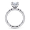 Siebke Hoyt Emerald Cut Diamond Semi-Mount Engagement Ring in Sterling Silver