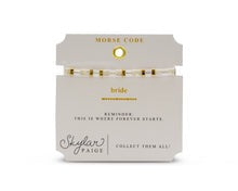 Skylar Paige - Bride - Morse Code Tila Beaded Bracelet