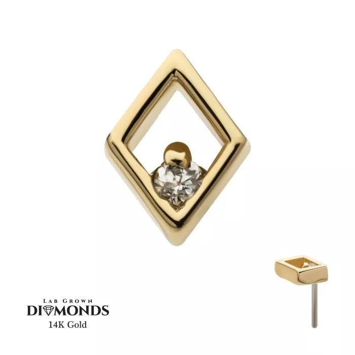 DIAMOND THREADLESS POST EARRING