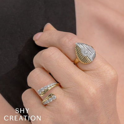 Shy Creation - Diamond Bypass Ring