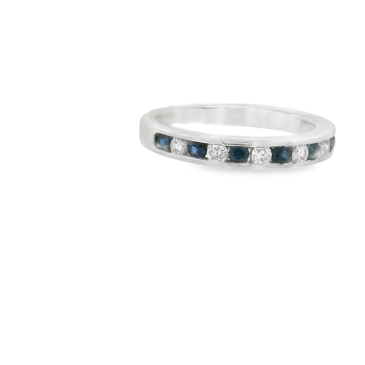 SAPPHIRE & DIAMOND WEDDING BAND